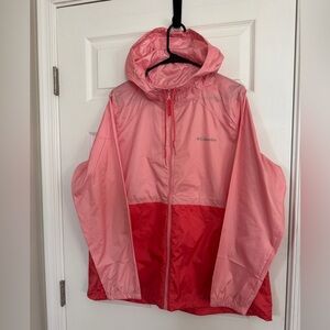 Columbia Women's Flash Forward Windbreaker Jacket Salmon Rose - SIZE 1X